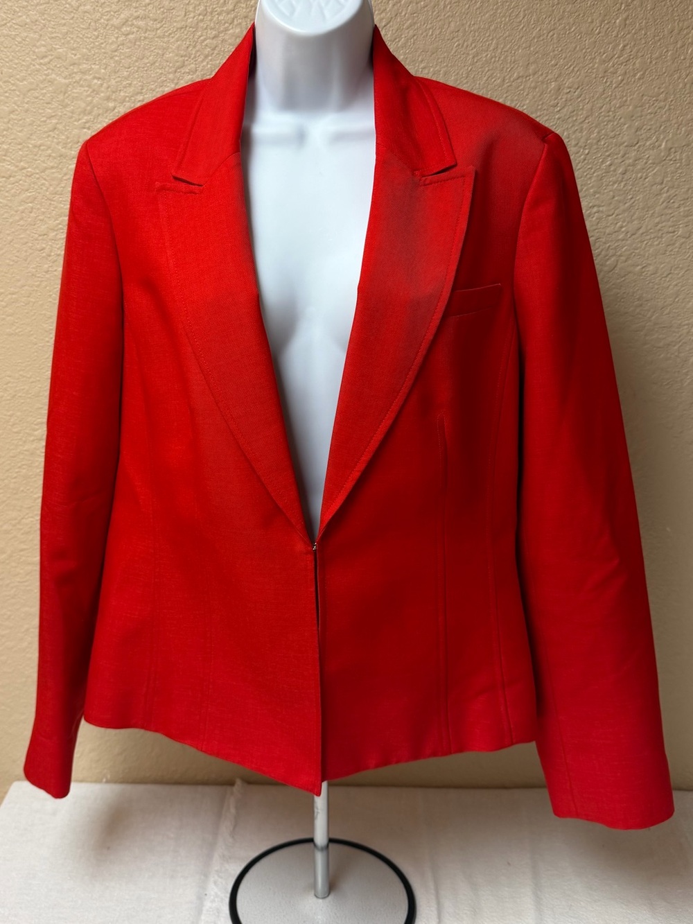 4/$20 Evan Picone Red Tailored Women's Blazer Jacket